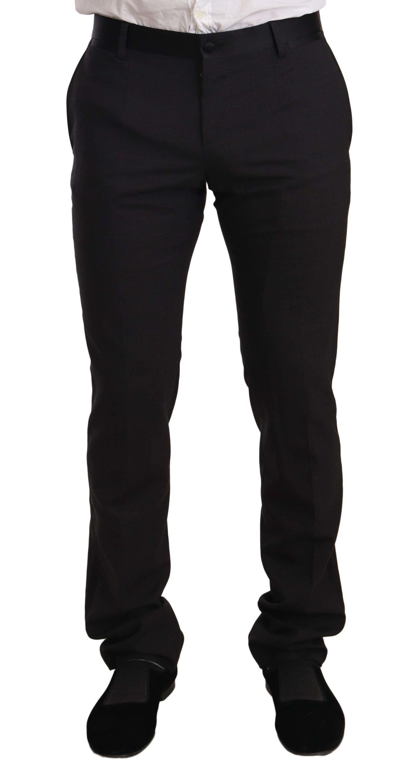 Dolce & Gabbana Blue Velvet Cotton Slim Fit Tuxedo Suit
