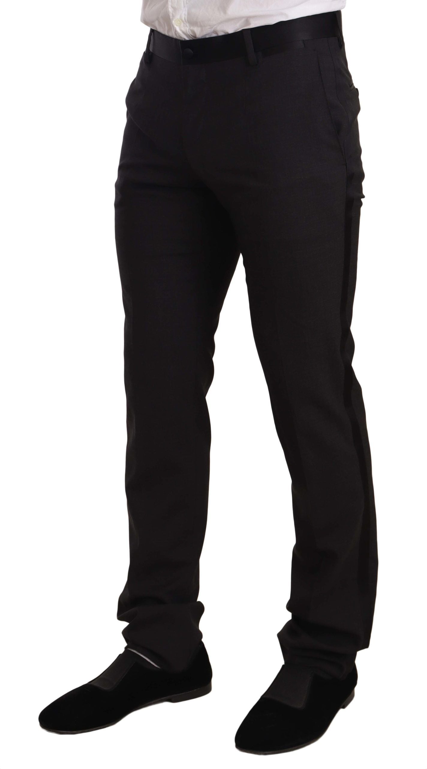 Dolce & Gabbana Blue Velvet Cotton Slim Fit Tuxedo Suit