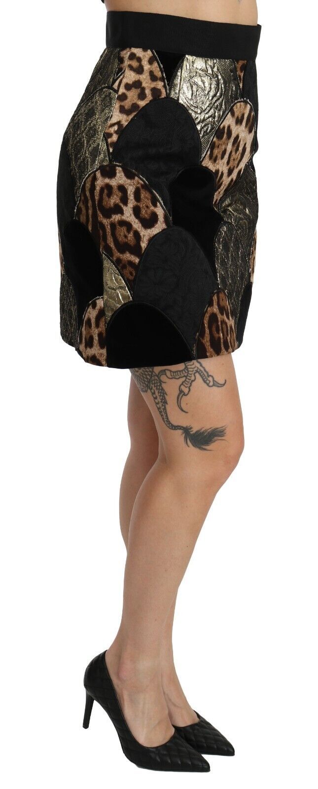 Jupe taille haute à imprimé léopard Dolce & Gabbana