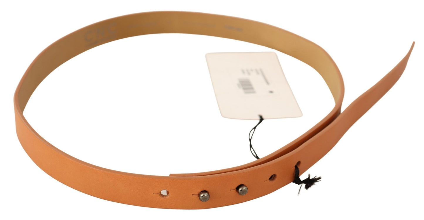 Ceinture en cuir orange chic de style national