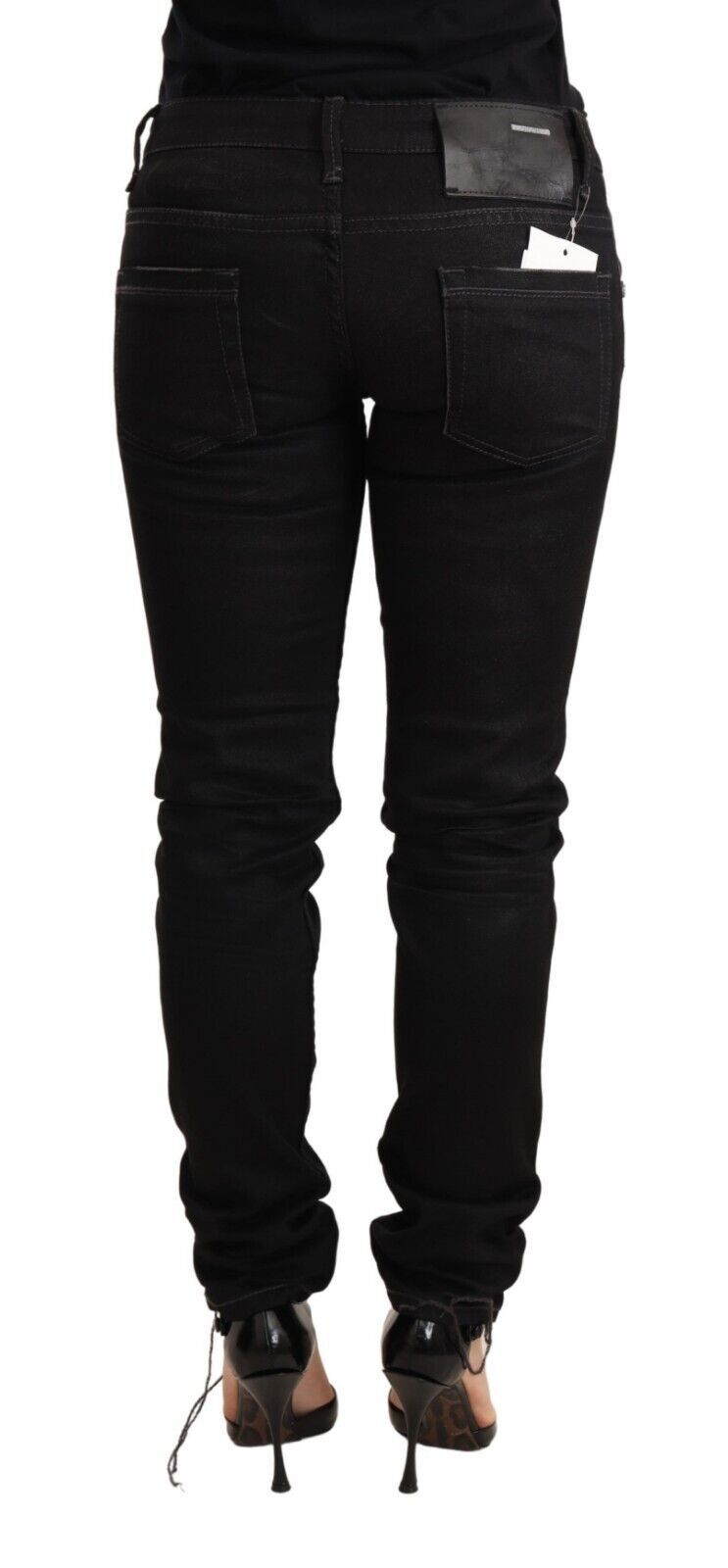 Huit jeans skinny noirs délavés élégants