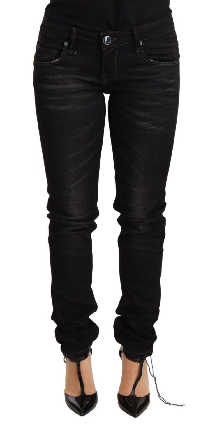 Huit jeans skinny noirs délavés élégants