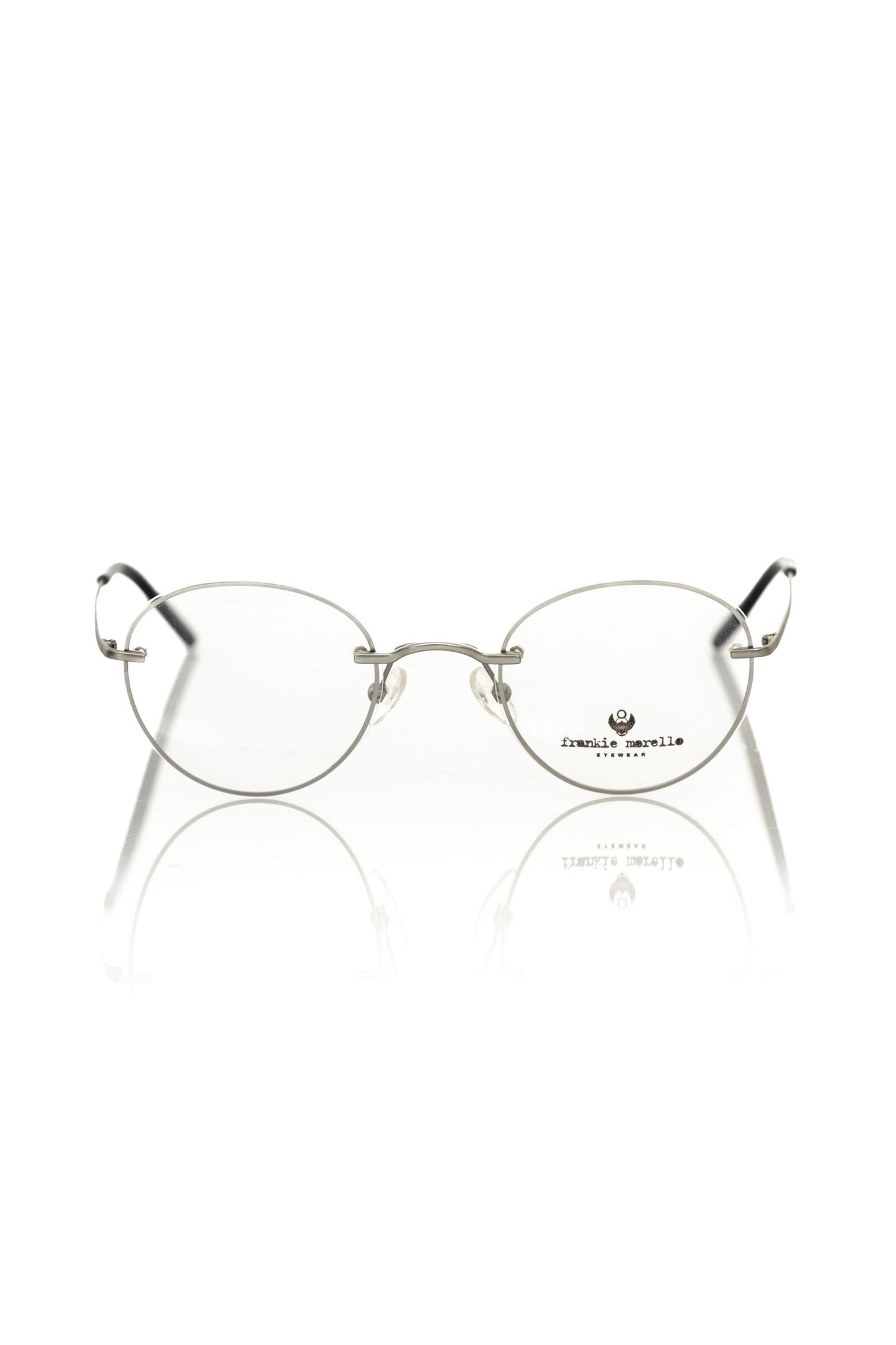 Frankie Morello Eyeglass Frame Metal Silver Unisex