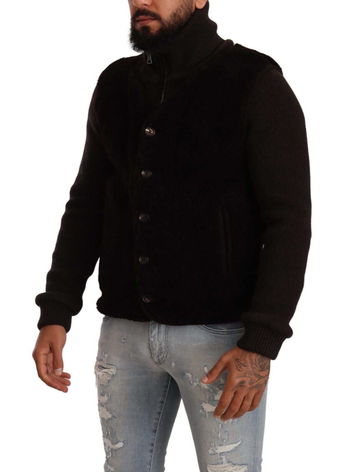 Dolce & Gabbana Élégant blouson aviateur en cuir