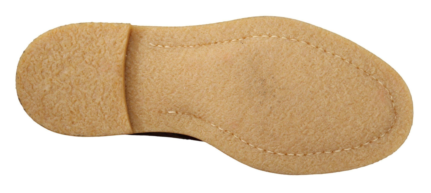 Chaussures habillées élégantes en velours et cuir exotique Dolce & Gabbana