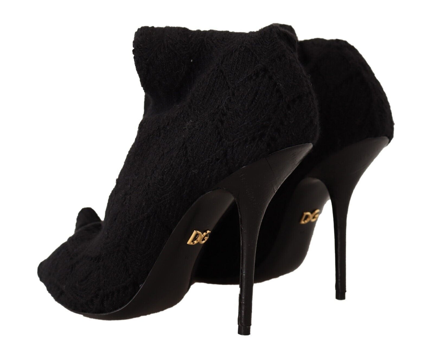 Bottes chaussettes extensibles noires élégantes Dolce & Gabbana
