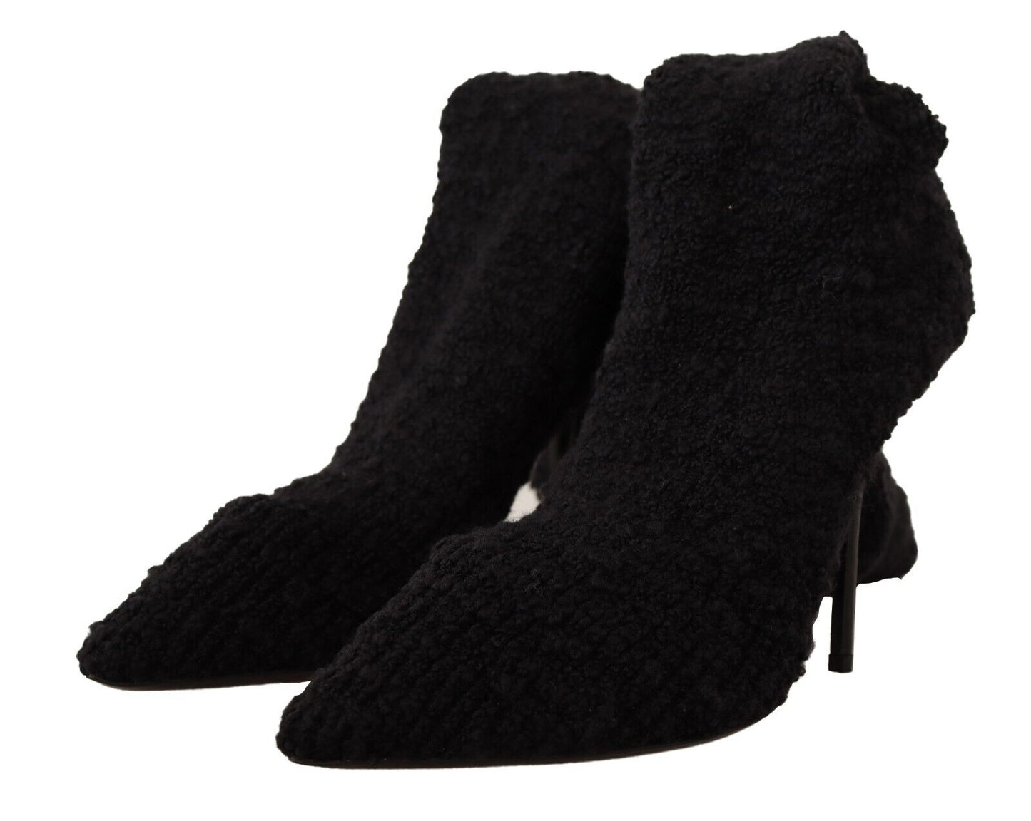 Bottes chaussettes extensibles noires chics Dolce & Gabbana