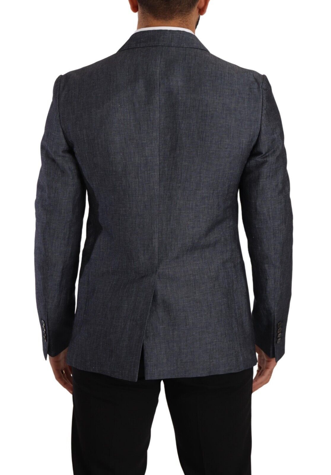 Blazer bleu élégant à deux boutons et coupe slim Dolce & Gabbana