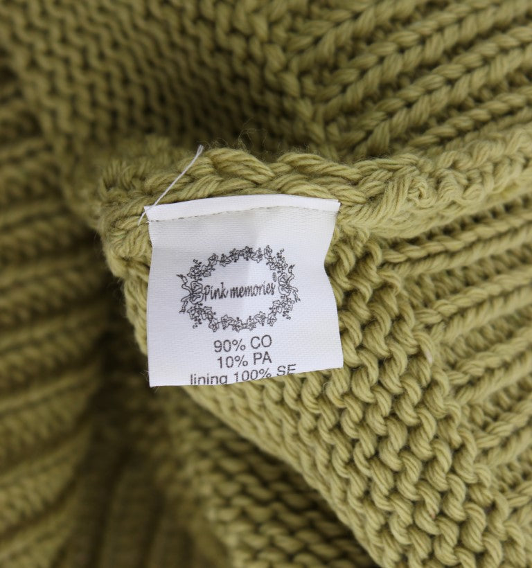 Pull sans manches vert élégant PINK MEMORIES
