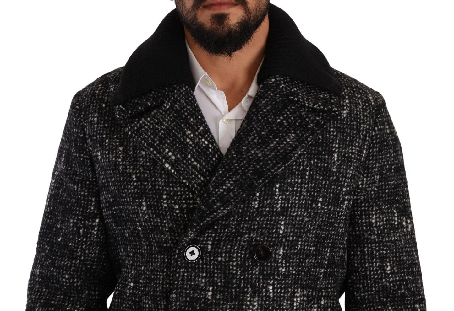 Dolce & Gabbana Chic Manteau croisé en laine mélangée