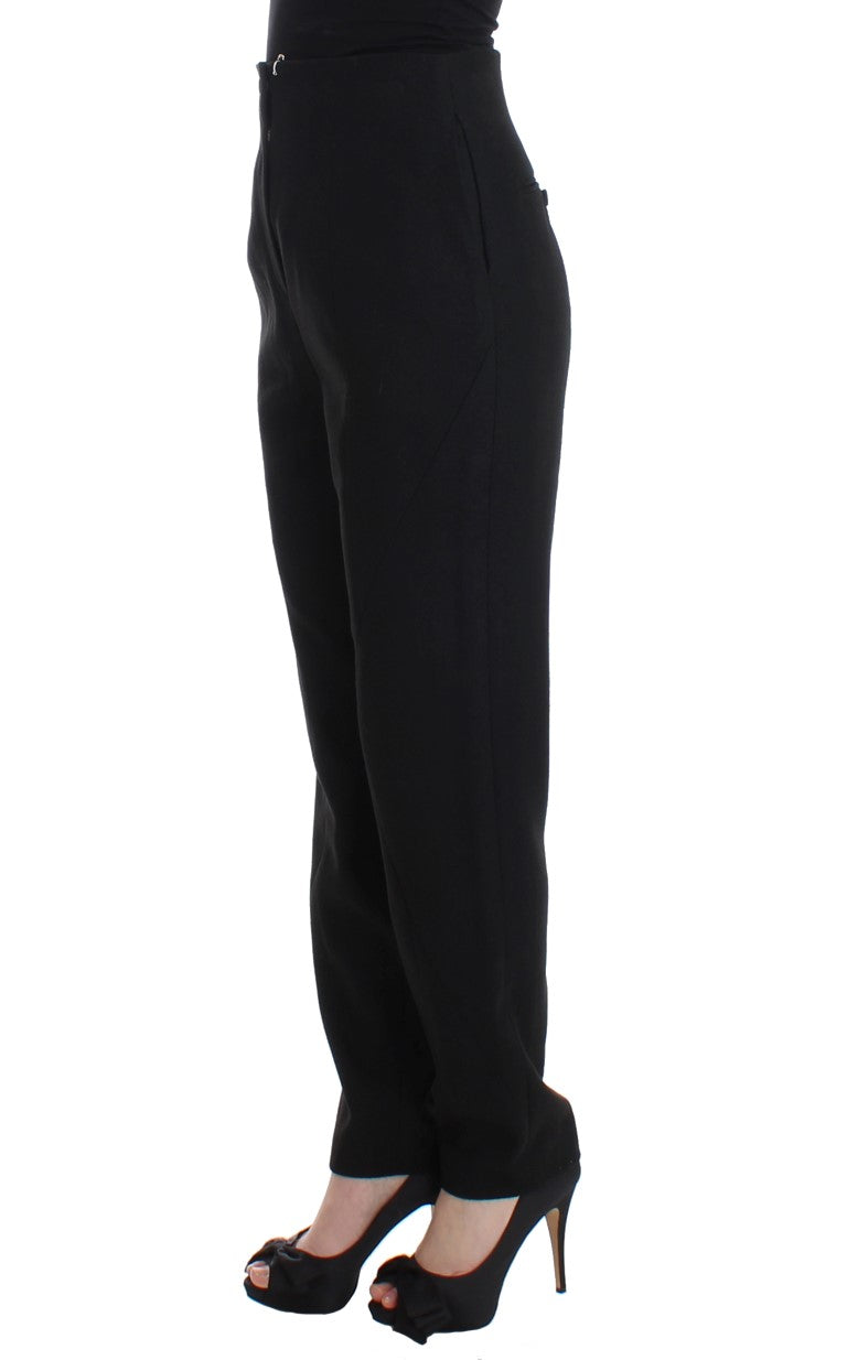 Pantalon noir élégant taille haute BAALE SUKTAE