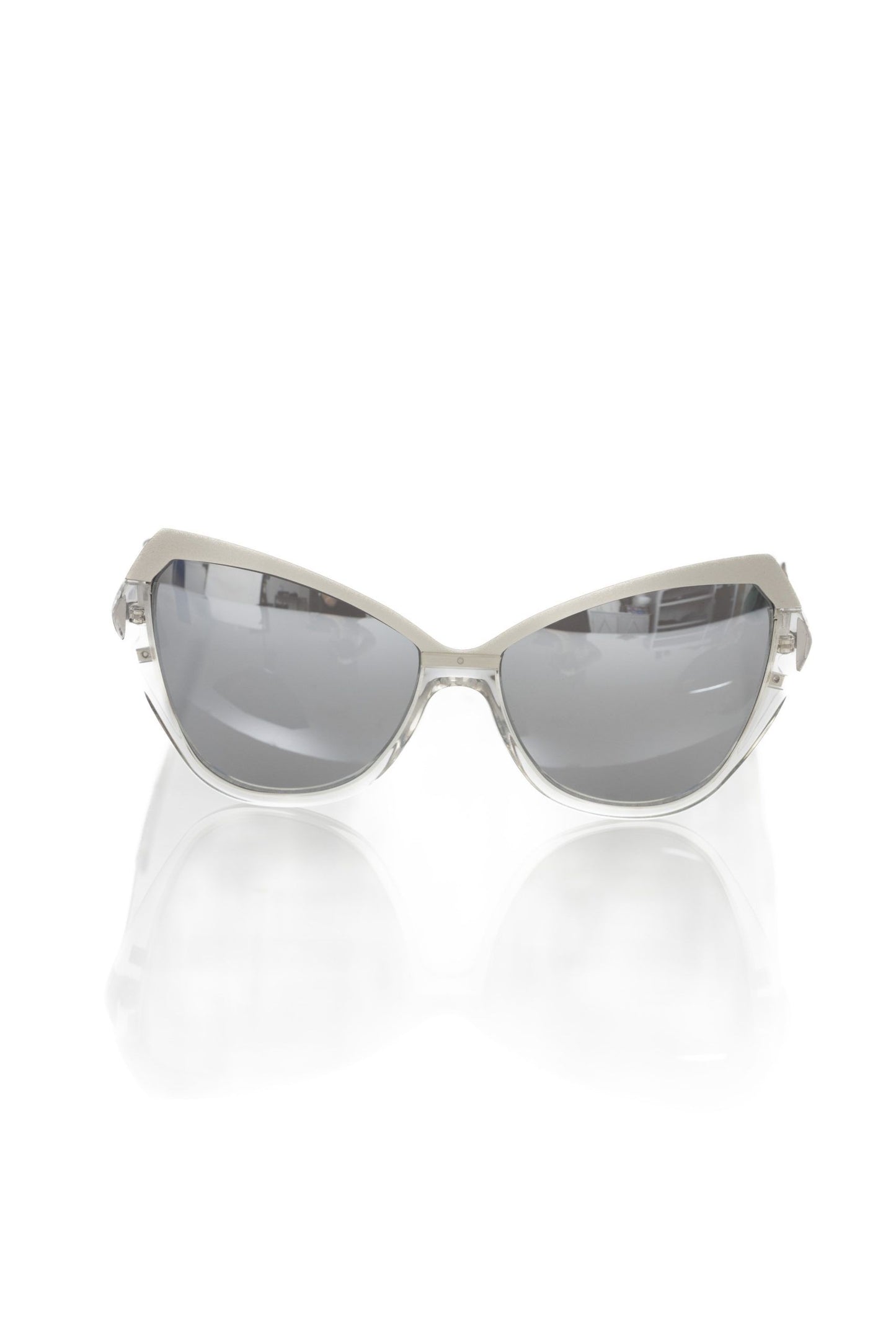 Frankie Morello Gray Acetate Women Sunglasses