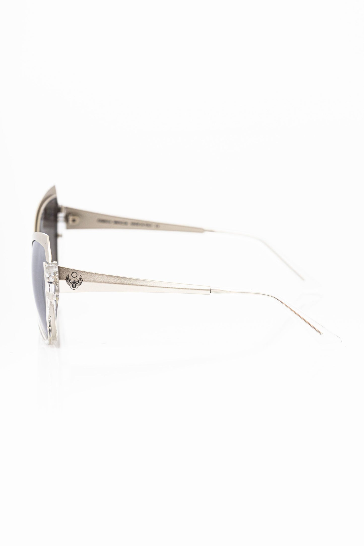 Frankie Morello Gray Acetate Women Sunglasses
