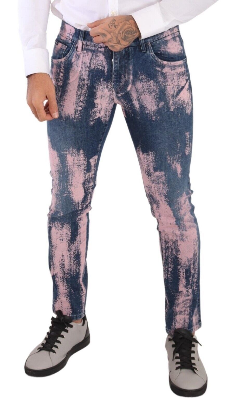 Jean slim skinny élégant Dolce & Gabbana en denim tie-dye