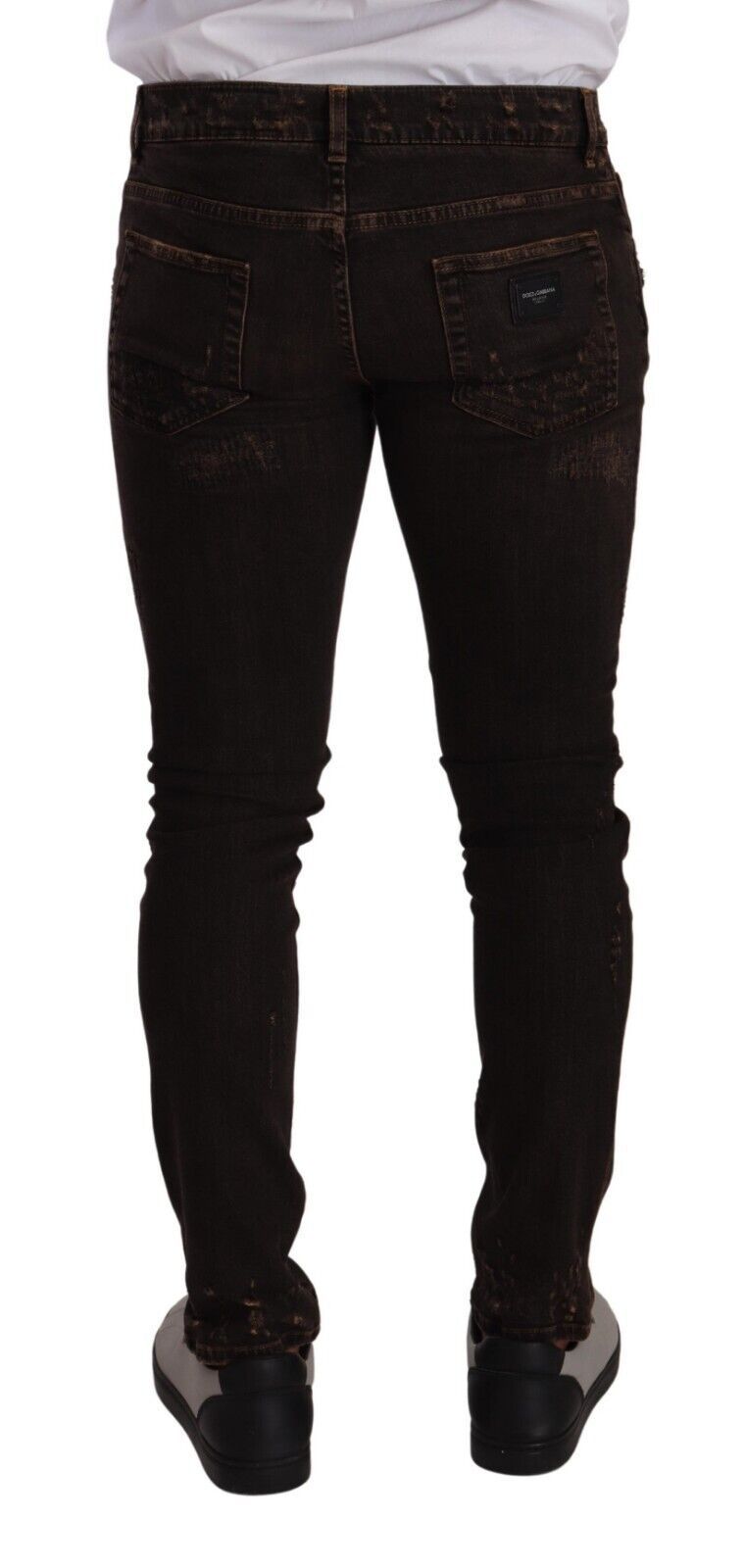 Jean skinny slim en denim vieilli Dolce & Gabbana