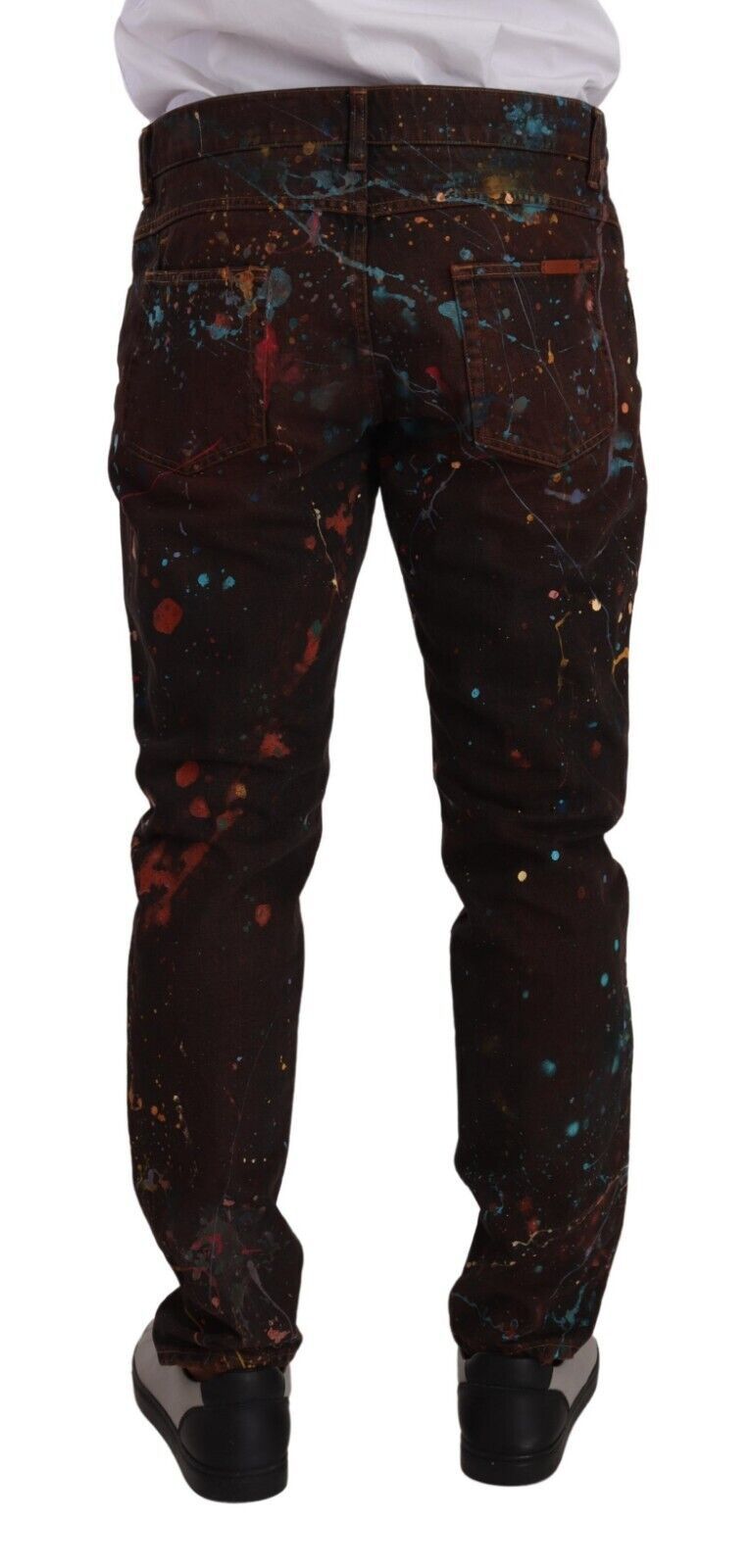 Jean en denim peint multicolore élégant Dolce & Gabbana