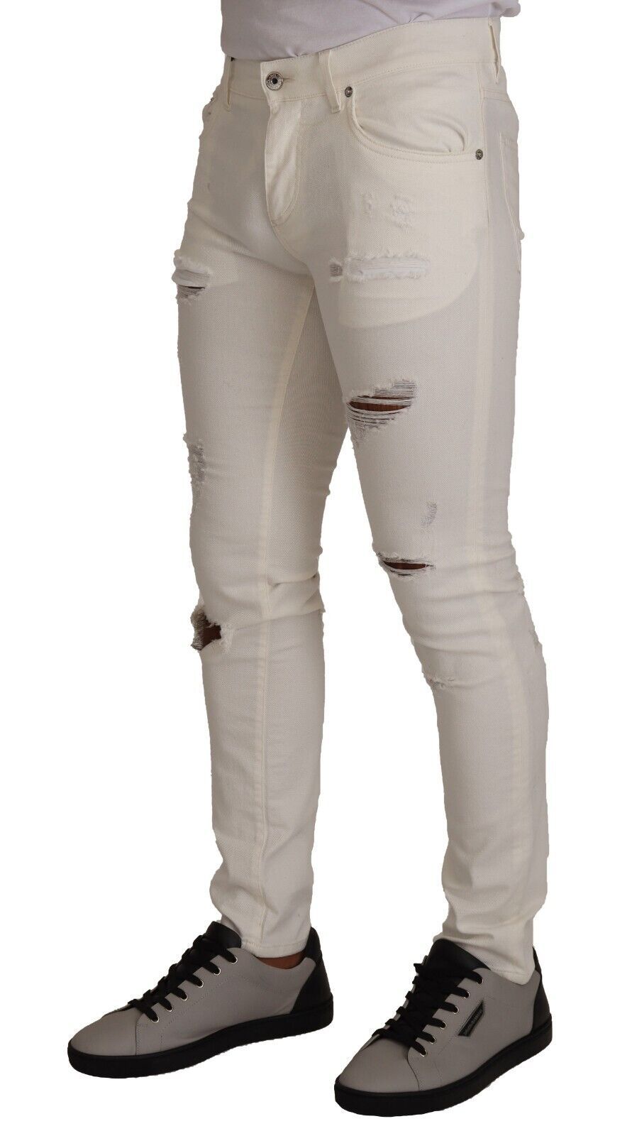 Jean skinny blanc élégant Dolce & Gabbana