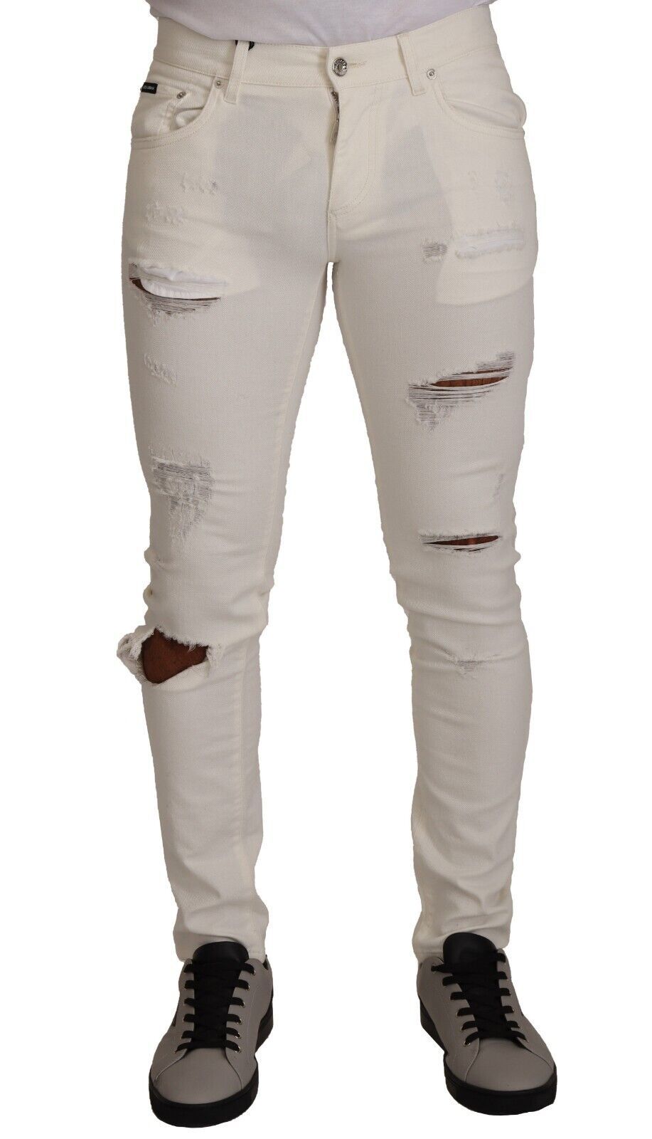 Jean skinny blanc élégant Dolce & Gabbana