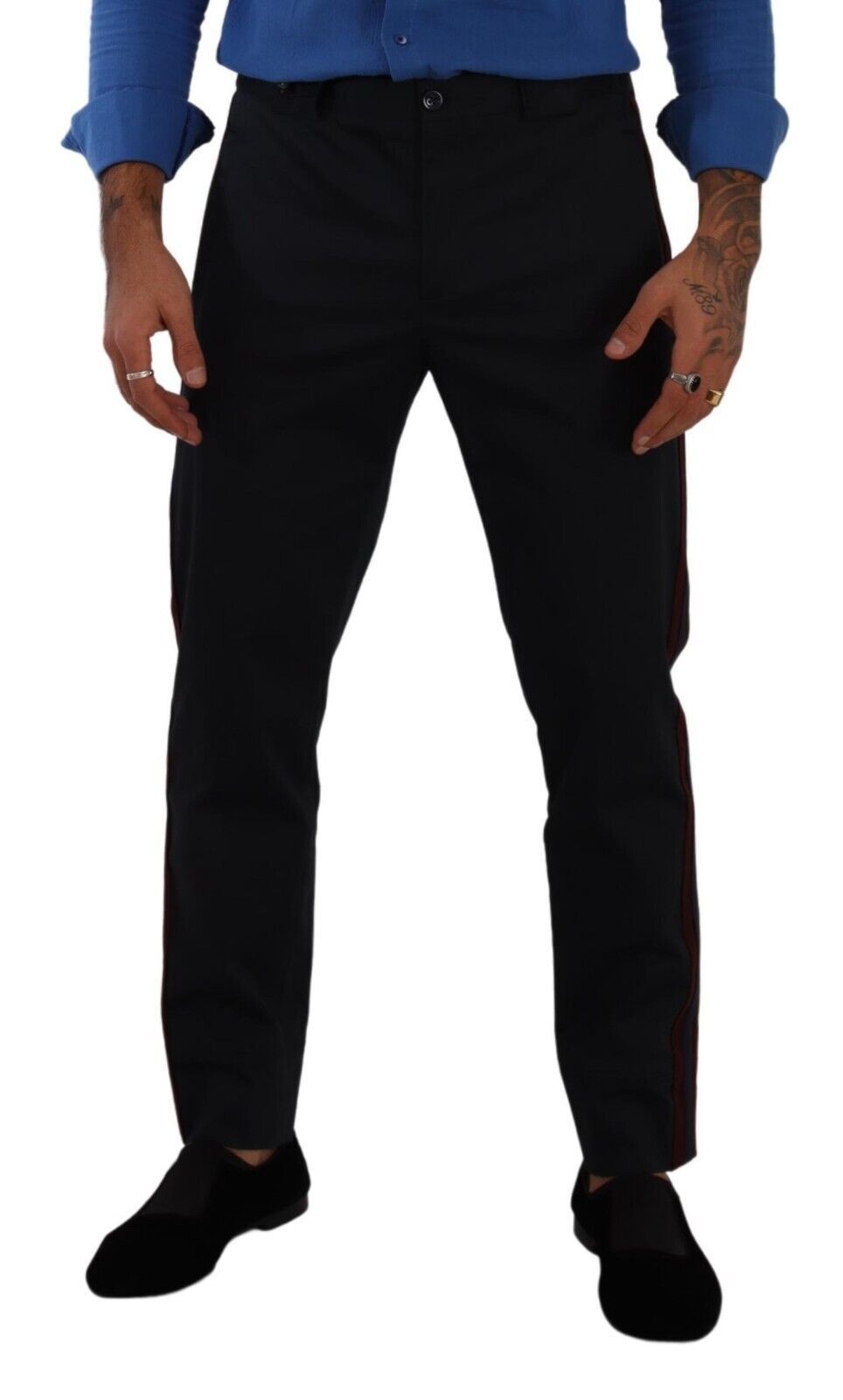 Pantalon chino slim fit Dolce & Gabbana Chic en bleu