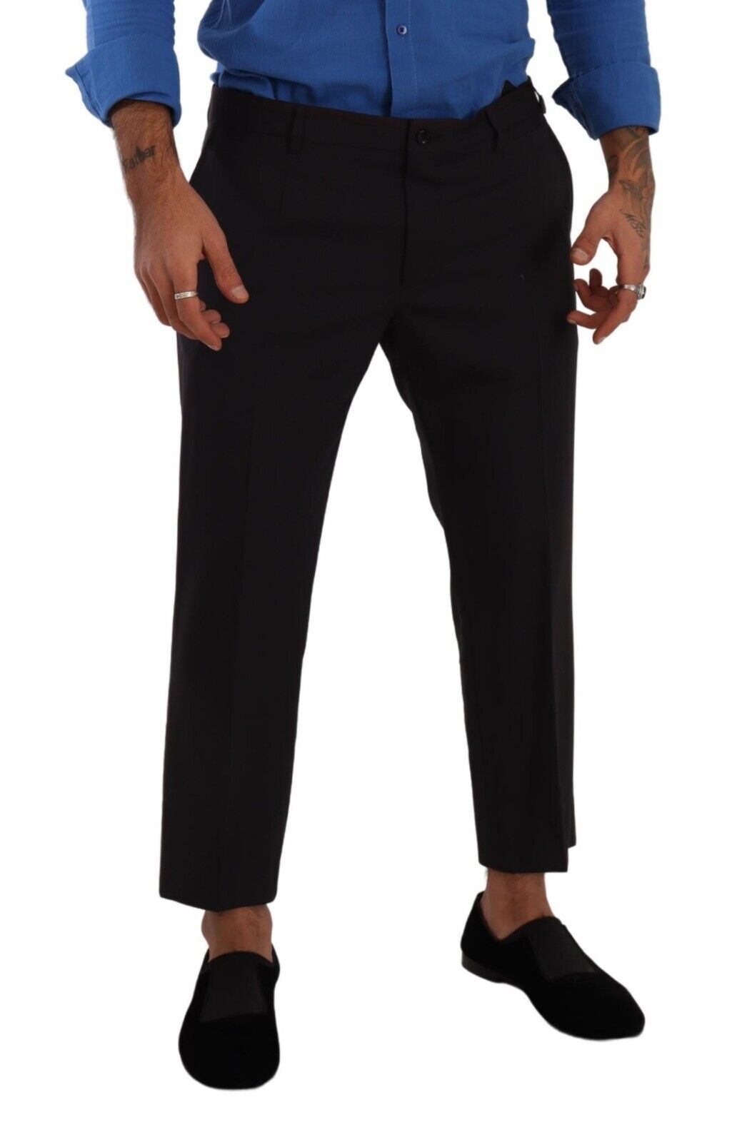 Pantalon court élégant en laine stretch Dolce & Gabbana