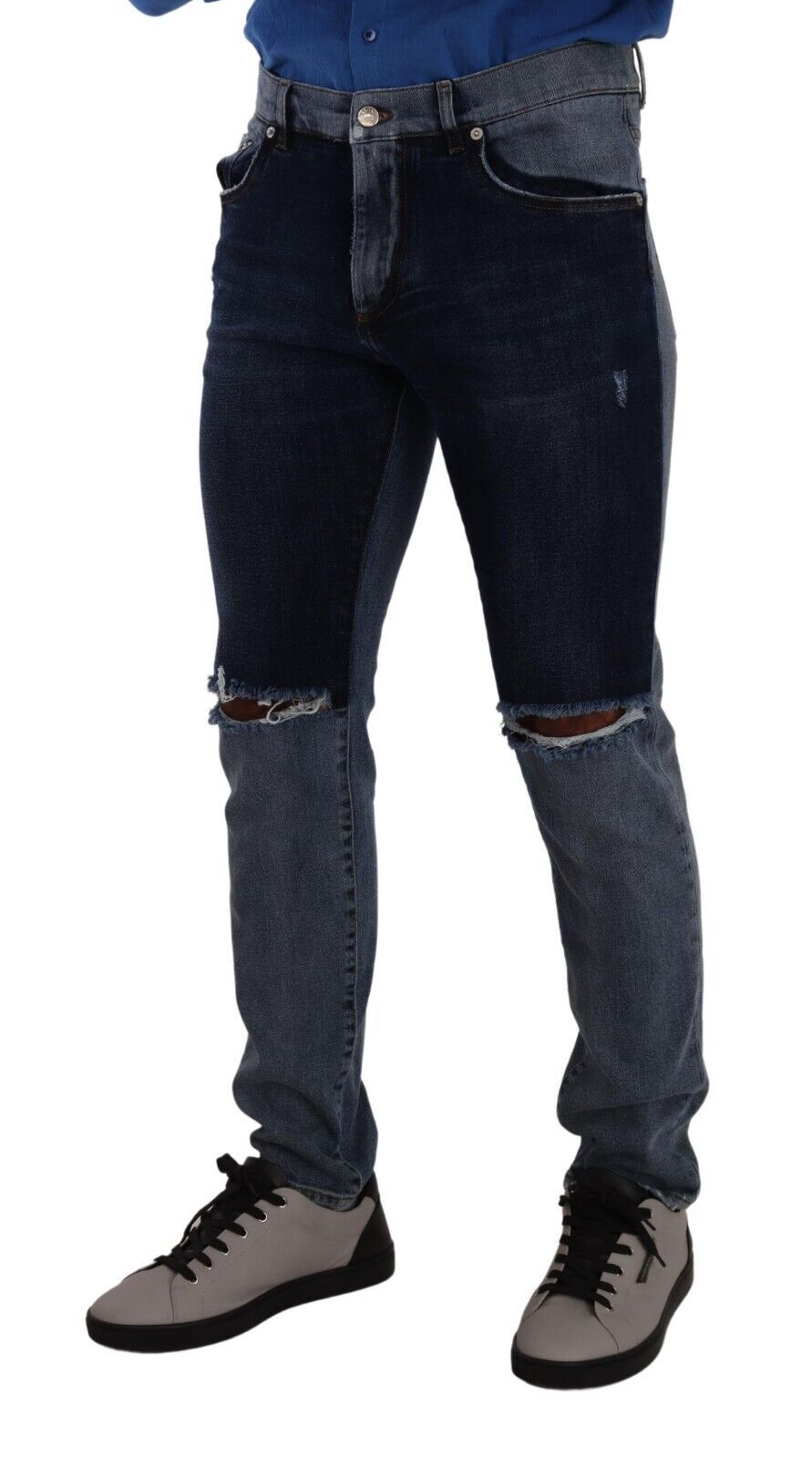 Dolce & Gabbana Chic Slim Fit Denim déchiré