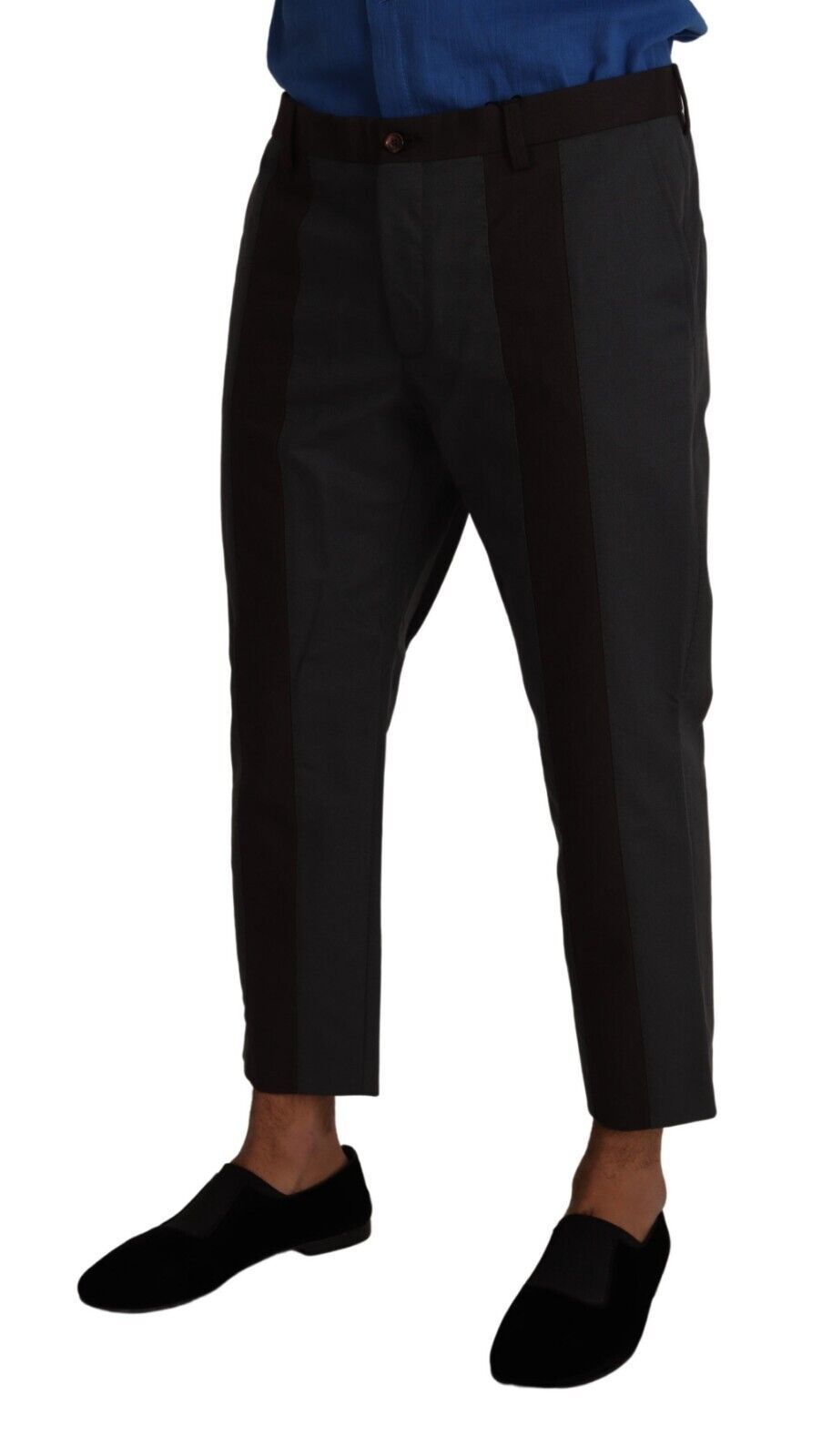 Pantalon court élégant Dolce & Gabbana dans des tons gris et bordeaux