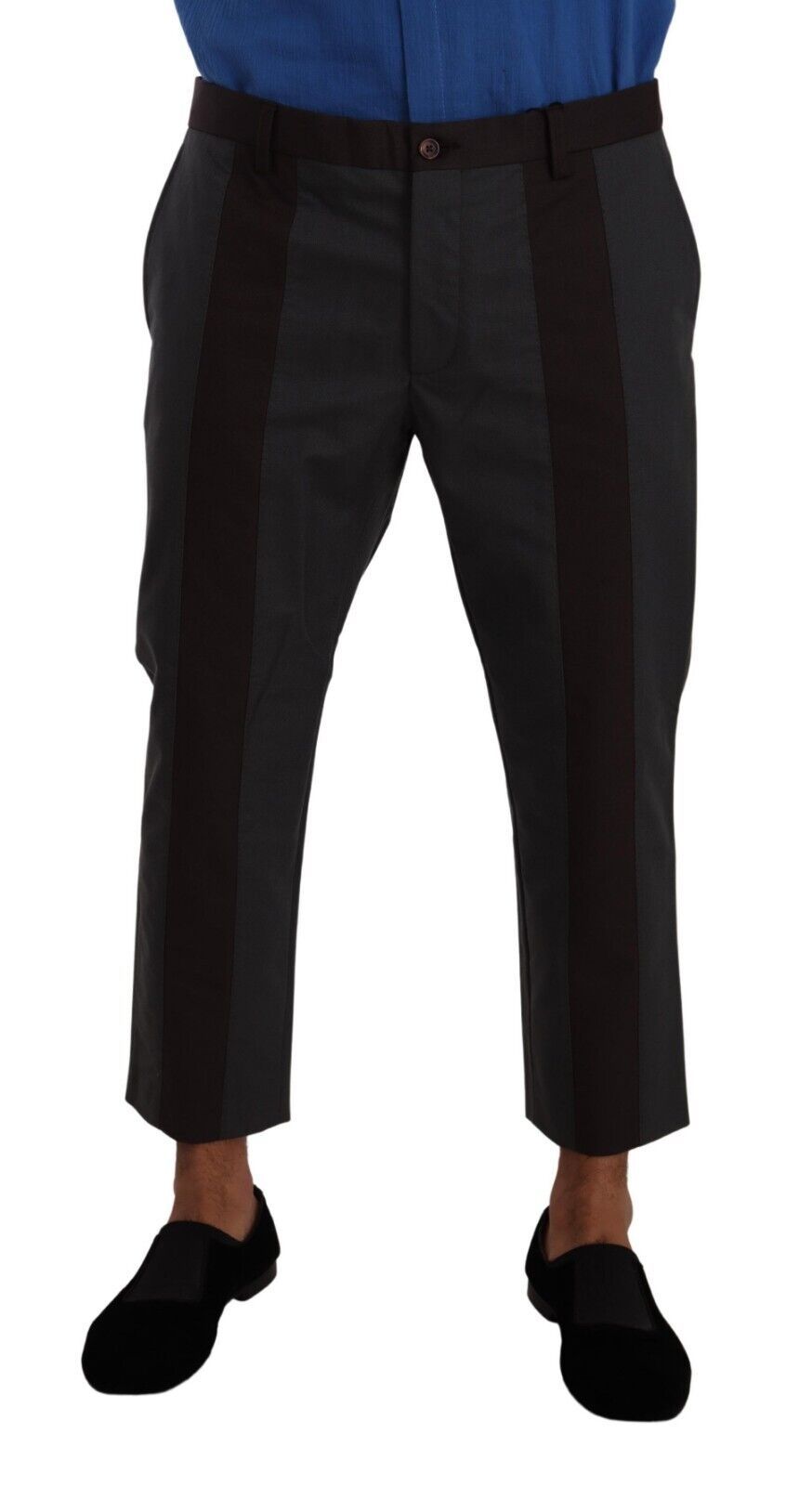 Pantalon court élégant Dolce & Gabbana dans des tons gris et bordeaux