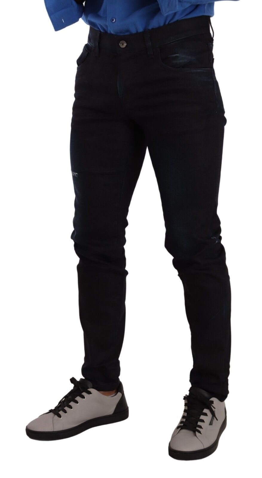 Jean slim élégant en denim bleu foncé Dolce & Gabbana