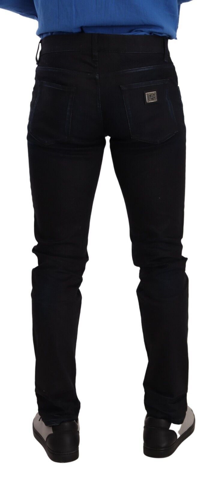 Jean slim élégant en denim bleu foncé Dolce & Gabbana