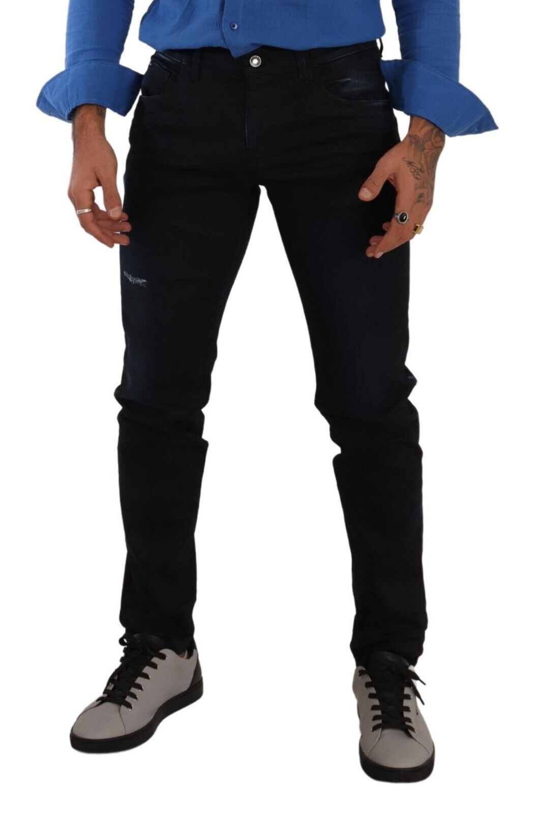 Jean slim élégant en denim bleu foncé Dolce & Gabbana