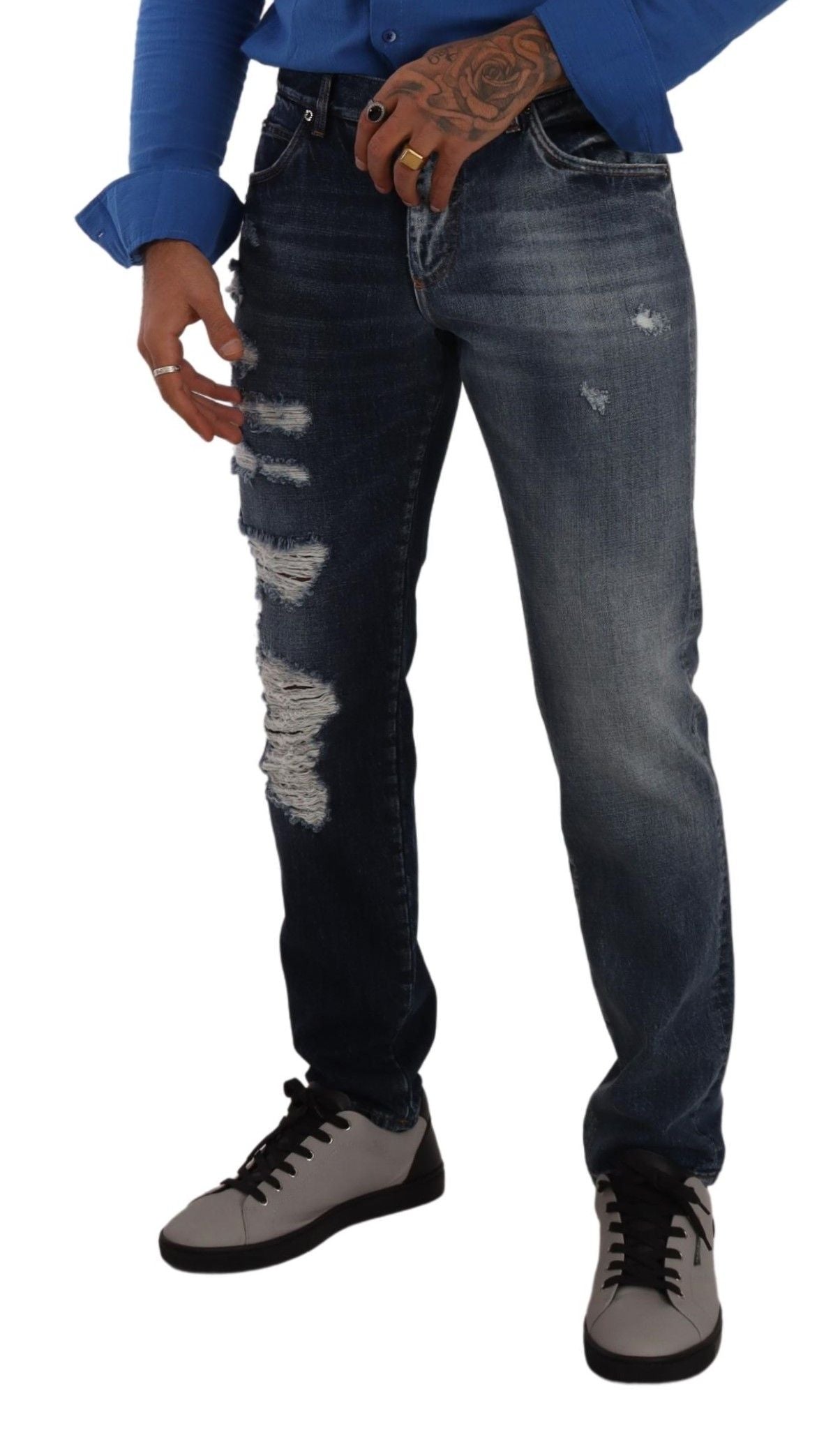 Jean en denim déchiré chic Dolce & Gabbana