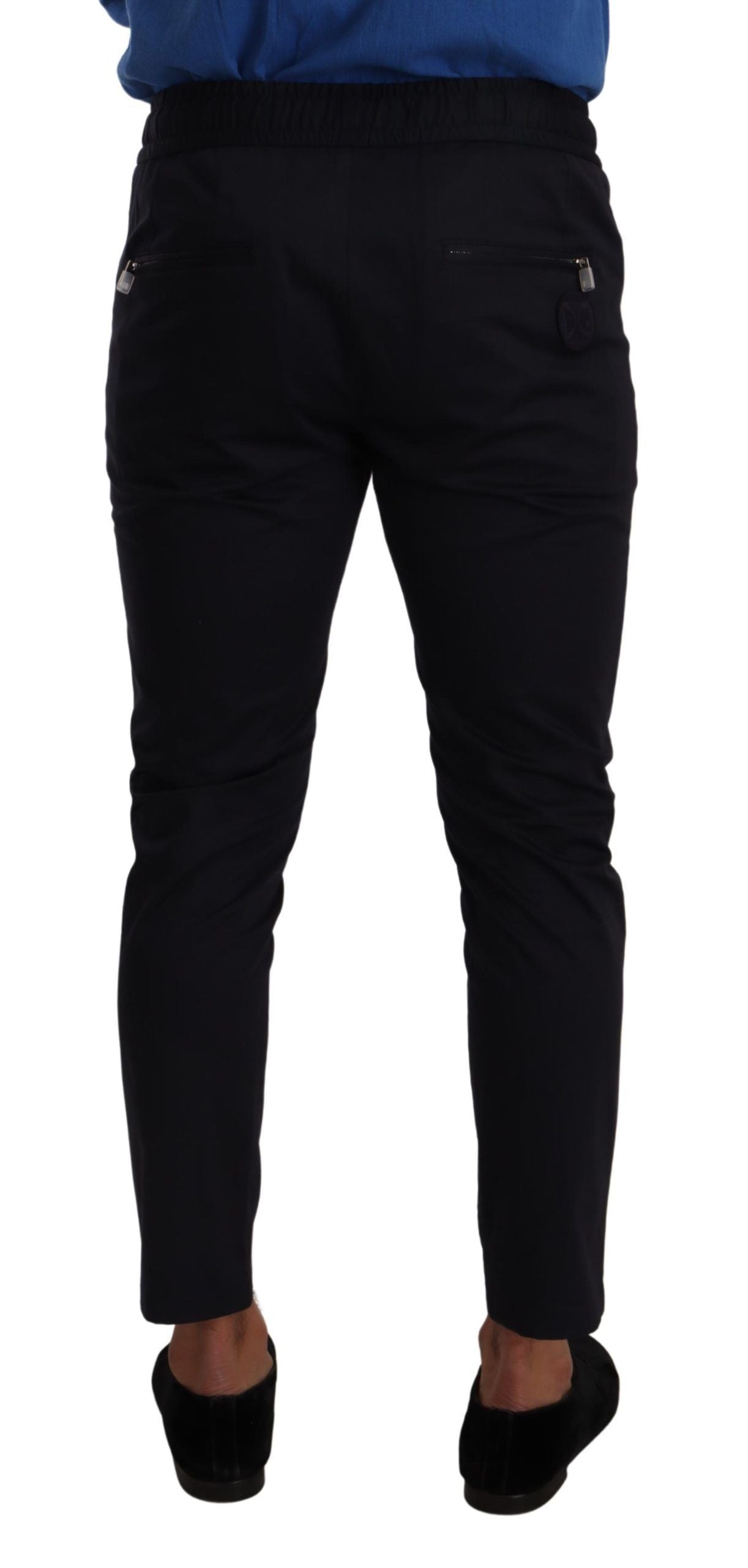 Pantalon de jogging skinny bleu foncé élégant Dolce & Gabbana