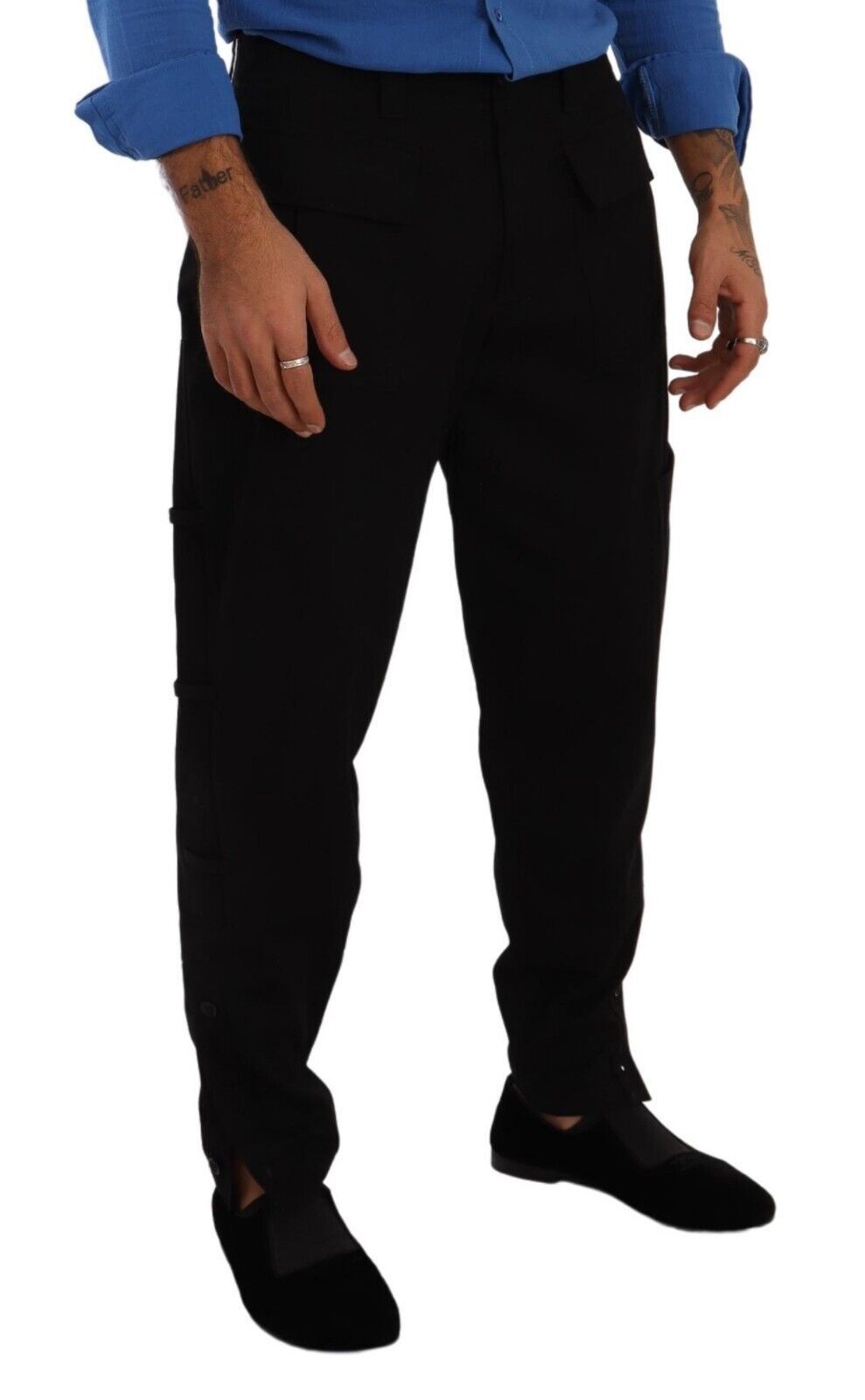 Pantalon cargo noir chic Dolce & Gabbana avec confort extensible