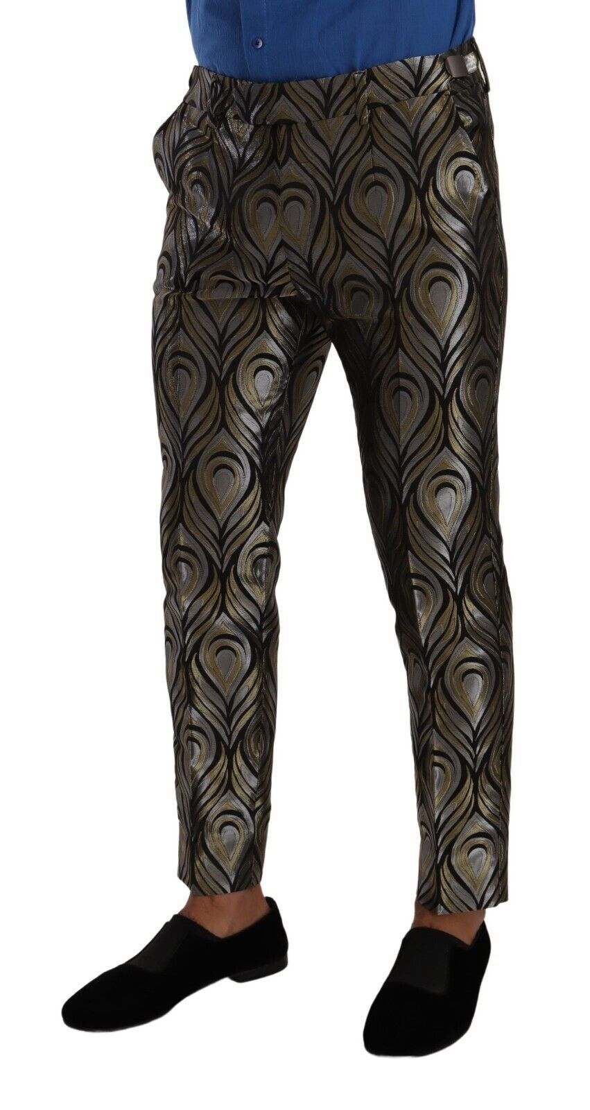 Pantalon habillé métallisé élégant coupe slim Dolce & Gabbana