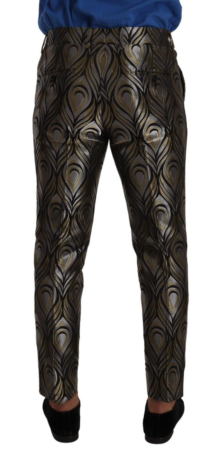 Pantalon habillé métallisé élégant coupe slim Dolce & Gabbana