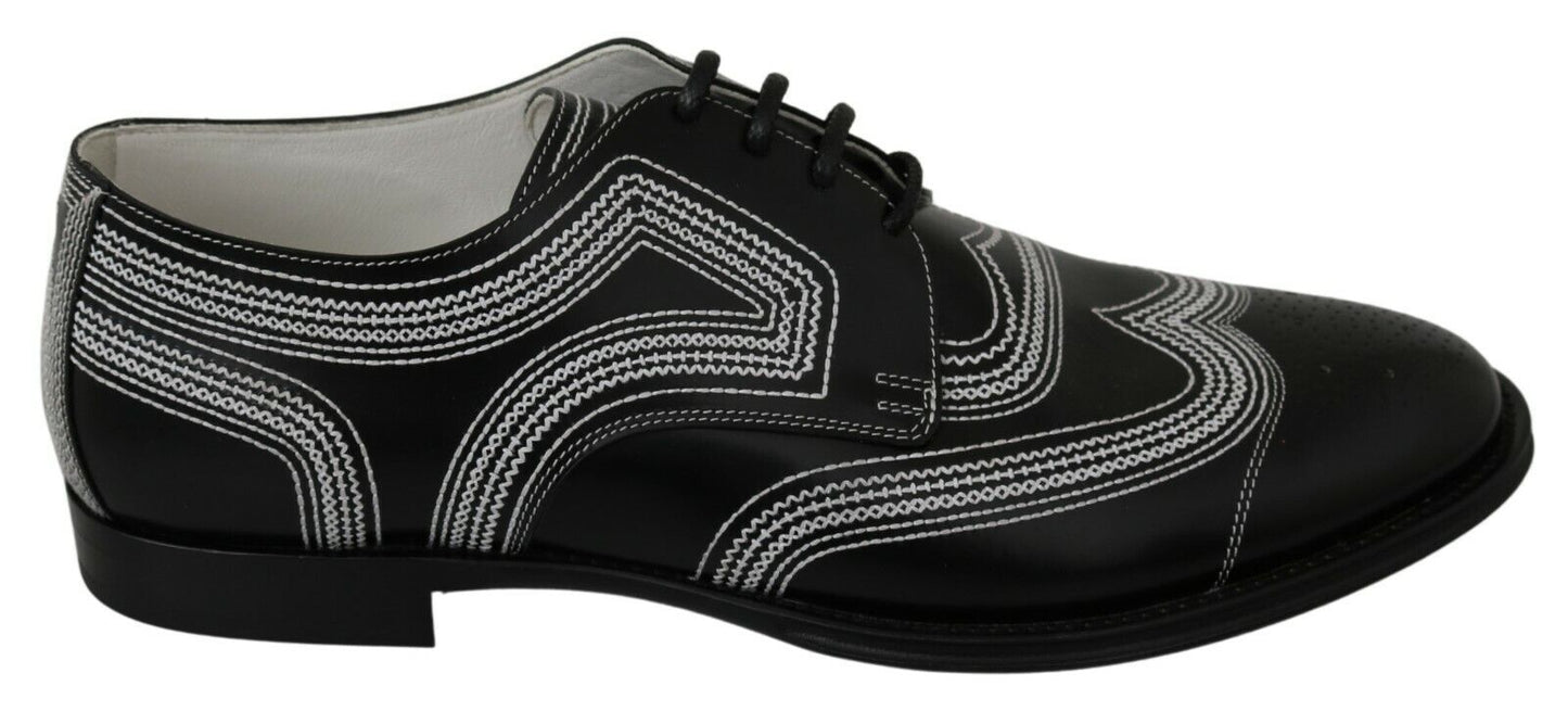 Chaussures Derby élégantes noires et blanches Dolce & Gabbana