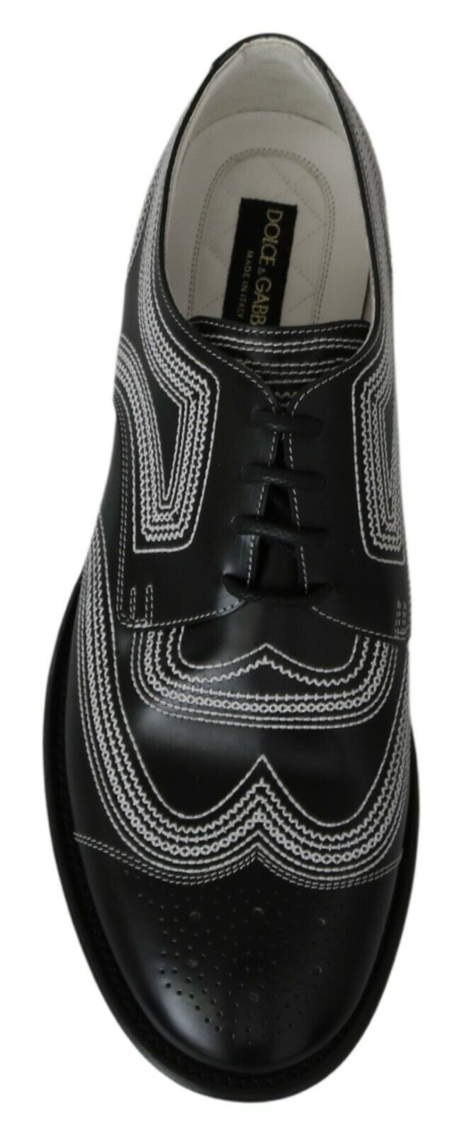 Chaussures Derby élégantes noires et blanches Dolce & Gabbana