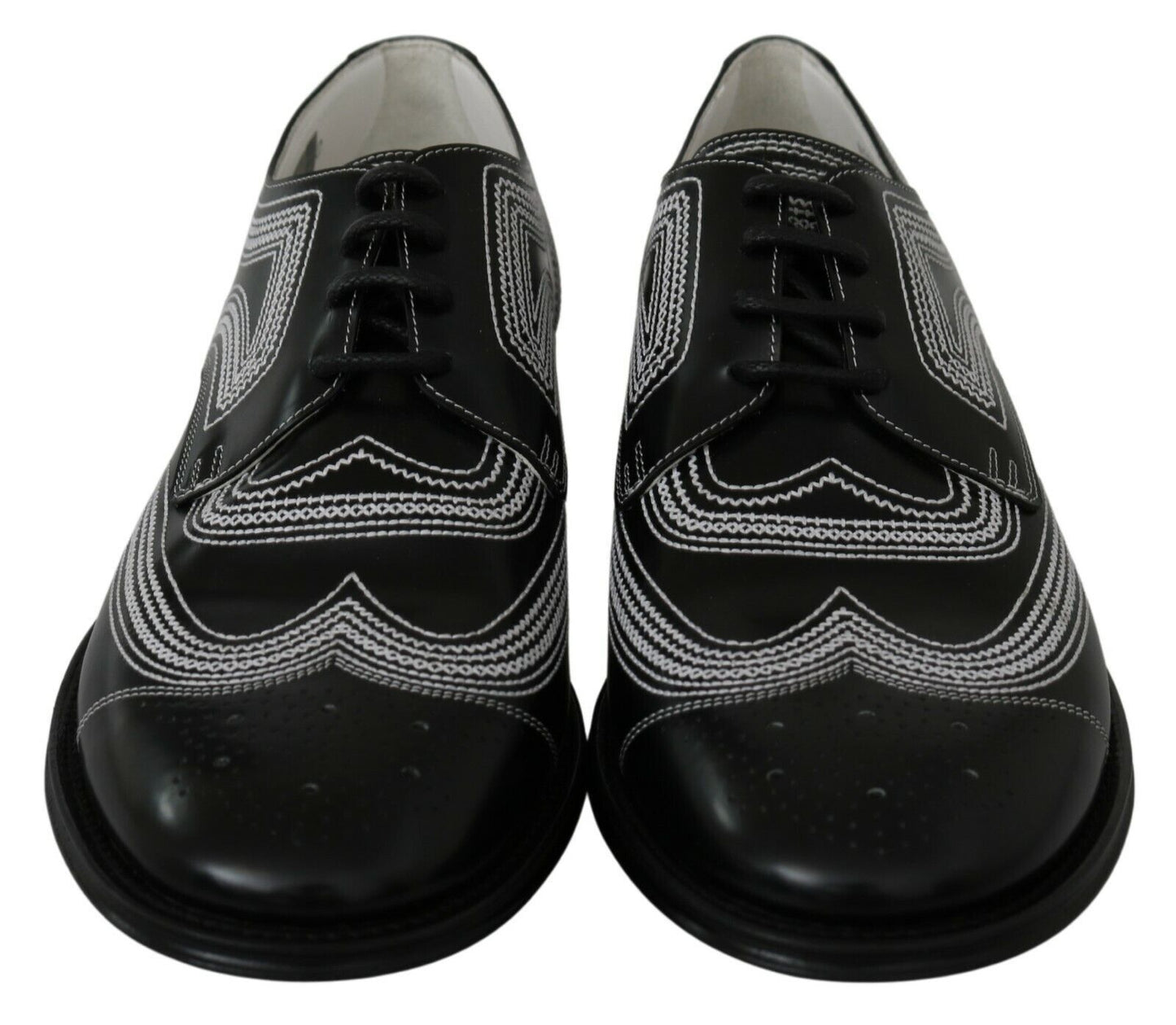 Chaussures Derby élégantes noires et blanches Dolce & Gabbana