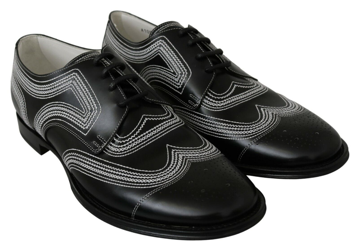 Chaussures Derby élégantes noires et blanches Dolce & Gabbana