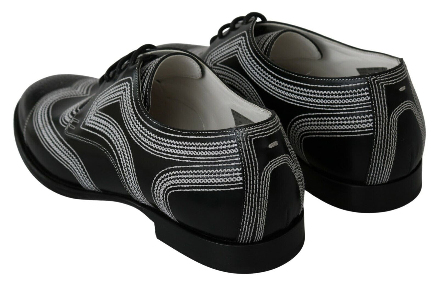 Chaussures Derby élégantes noires et blanches Dolce & Gabbana