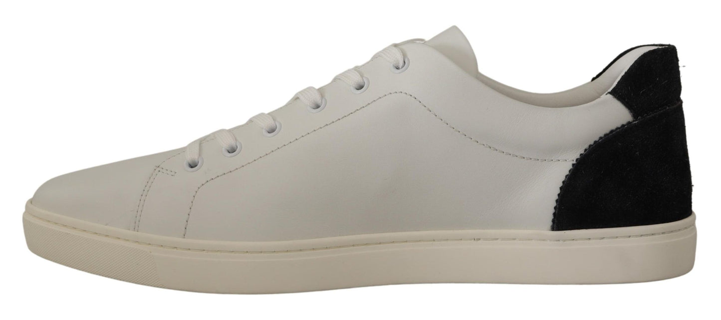 Baskets basses élégantes en cuir blanc Dolce & Gabbana