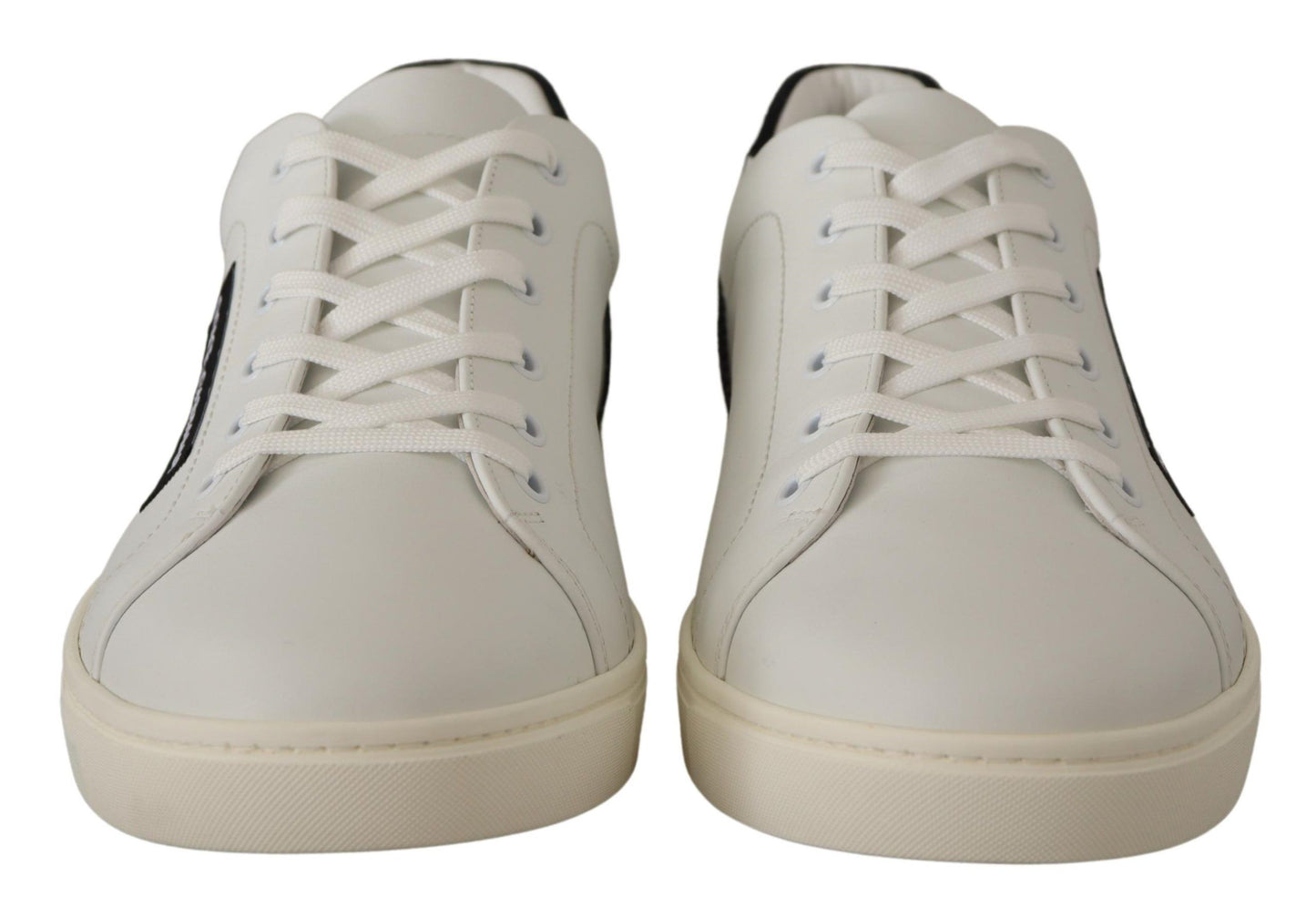 Baskets basses élégantes en cuir blanc Dolce & Gabbana