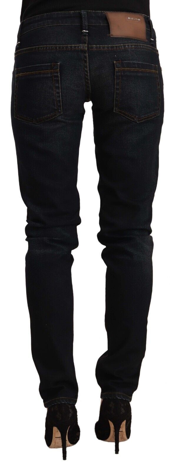 Huit jeans skinny noirs délavés chics pour elle
