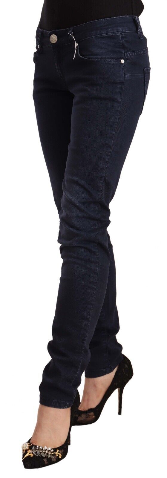 Jean skinny taille basse Eight Chic bleu