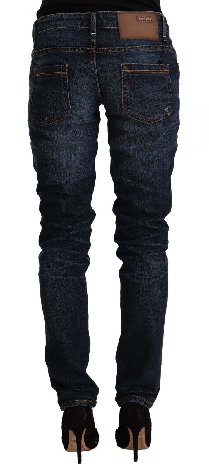 Jean bleu délavé coupe slim Eight Chic