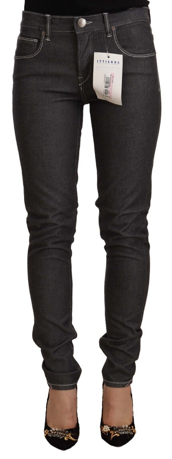 Jean skinny noir taille moyenne Eight Chic