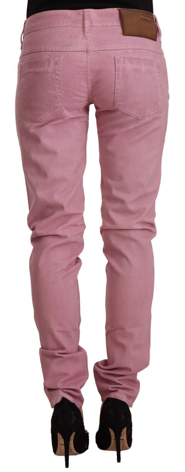 Eight Pink Cotton Slim Fit Women Denim Skinny Jeans