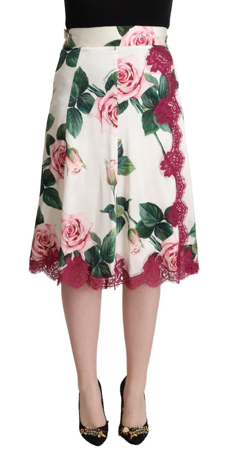 Jupe midi trapèze florale élégante Dolce & Gabbana