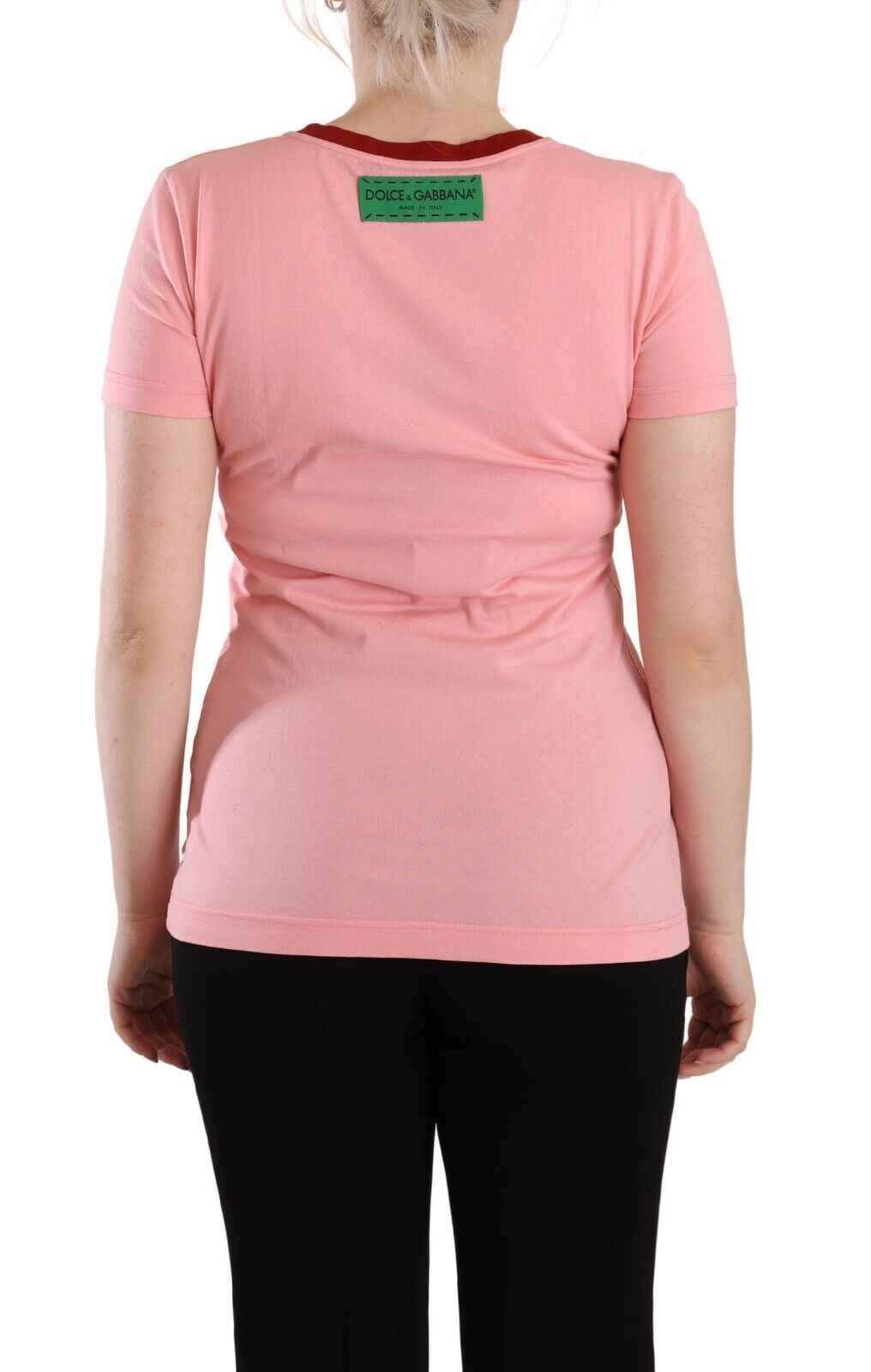 T-shirt ras du cou rose chic Dolce & Gabbana