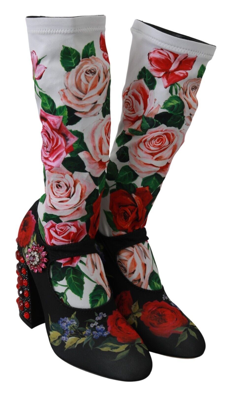 Bottes chaussettes à ornements floraux Dolce & Gabbana